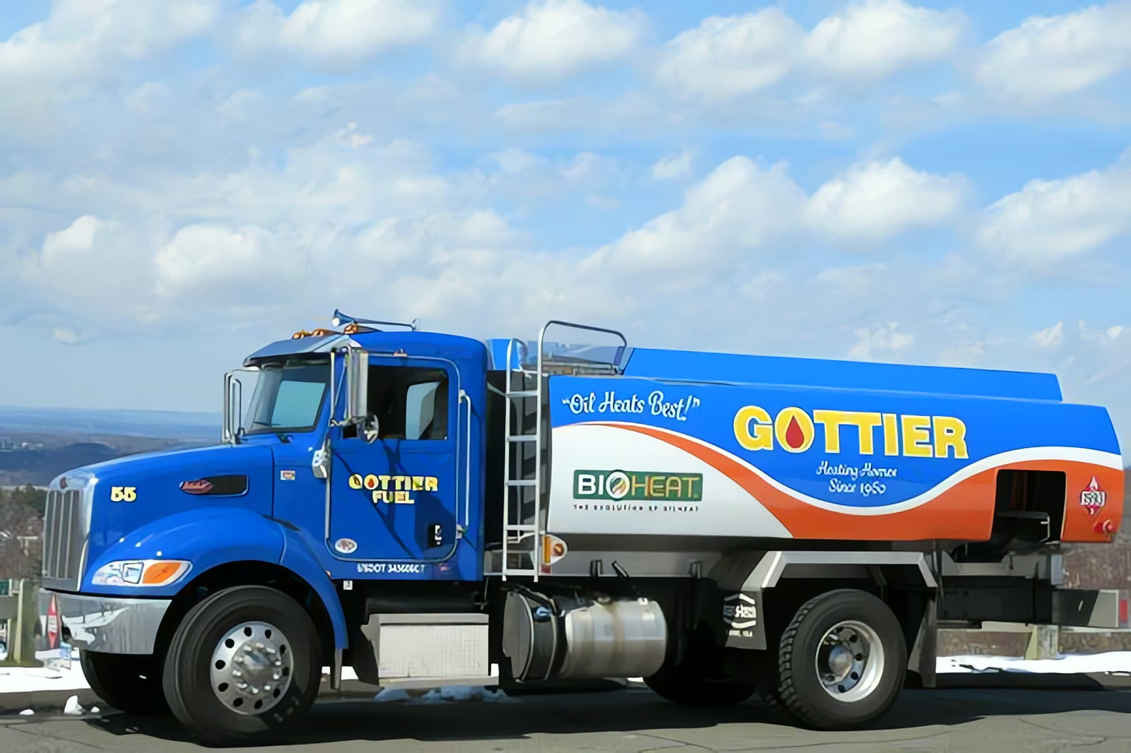 Gottier Fuel Company blue Bioheat delivery truck